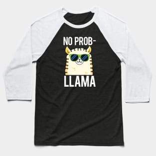 No Probllama Cute Cool Llama Pun Baseball T-Shirt